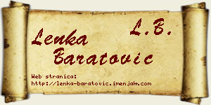 Lenka Baratović vizit kartica